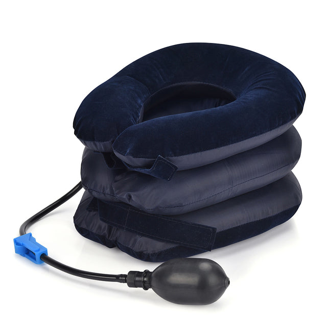 Inflatable Neck Traction Apparatus Device Soft Support Pillow