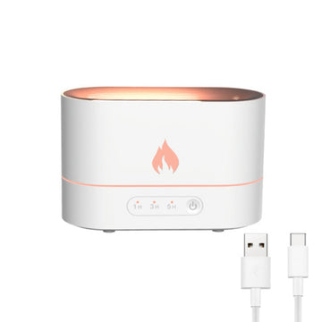 Automatic Switch Setting Timing Function Flame Light Design Silent Humidifier Diffuser