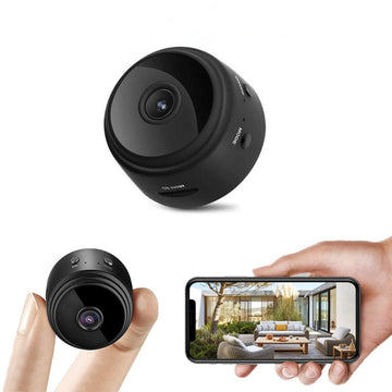 Mini Camera WiFi with Audio/Video Live Feed WiFi Cell Phone App Wireless Recording 1080P HD Nanny Cams with Night Vision