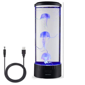 LED USB Electric Jellyfish for Adults Tank Table Lamp