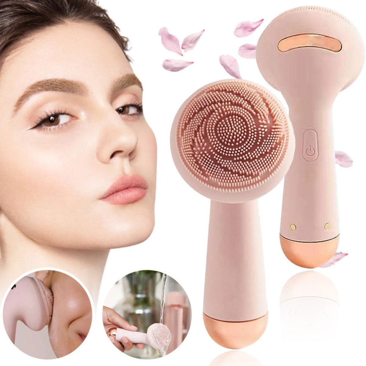 Electric Spa Skin Care Blackhead Cleansing ABS Silicone Facial Brush