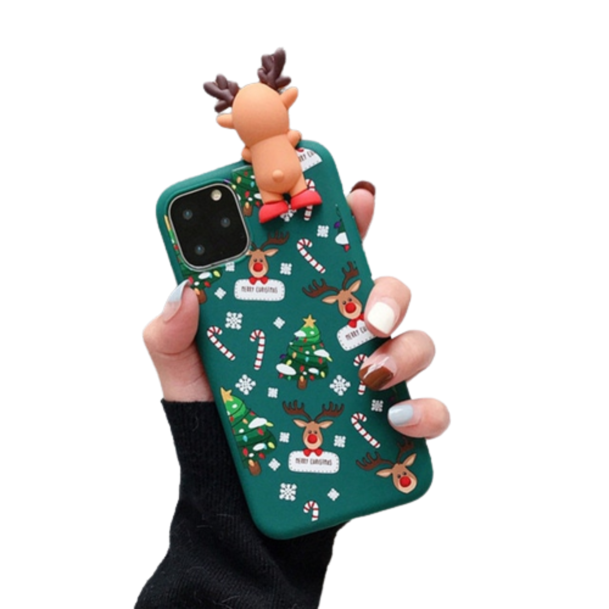 Cute 3D Doll Cartoon Santa Tree Soft Phone Case Cover