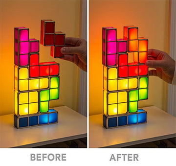 Novelty Lighting DIY Stackable LED Night Light Multi-shape Tetris Puzzle