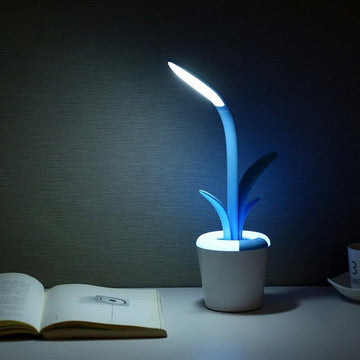 LED USB Charging Touch Switch Dimmable Reading Eye Protection Table Lamp Flowerpot