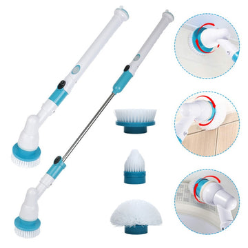 Electric Spin Scrubber Wireless Electric Spin Cleaner with 3 Brush Heads