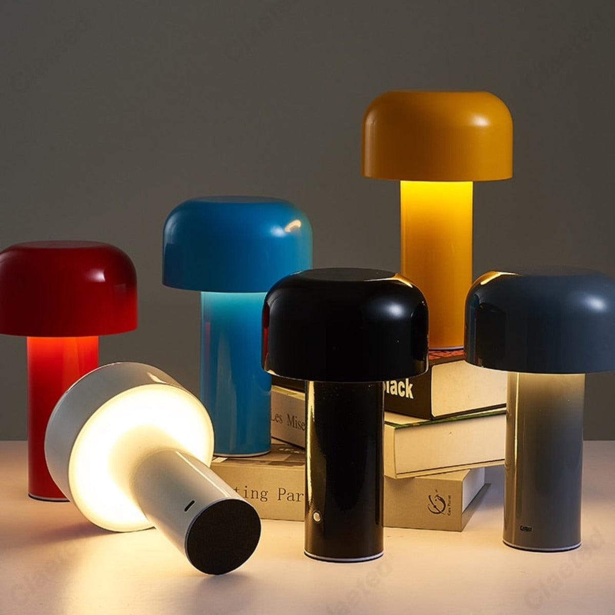 LED C Type Rechargeable Mushroom Desktop Decoration Table Lamp