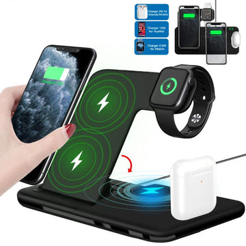 Foldable Induction Charge Stand 15W Wireless Charging Station For iPhones