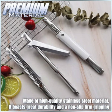 Multifunctional 2 in 1 Stainless Steel Adjustable Jar Opener Winder