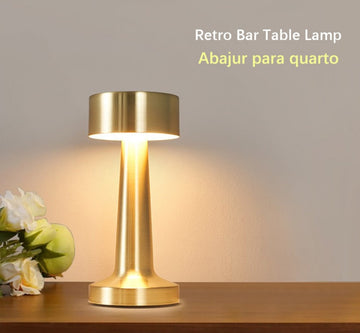 Iron Acrylic Electroplating Lithium Battery Retro Bar Table Lamp