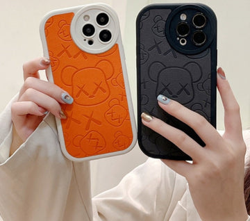 Disney Cartoon Mickey Minnie Embossed Pattern Phone Case For iPhones