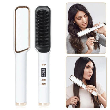 Hair Straightener with LCD Display Dry and Model Straightening Brush