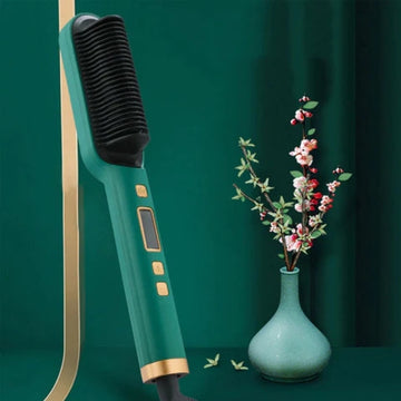 Hair Straightener with LCD Display Dry and Model Straightening Brush