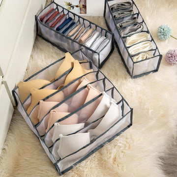 Clothes Drawer Organizer Storage Partition Box Clear Container