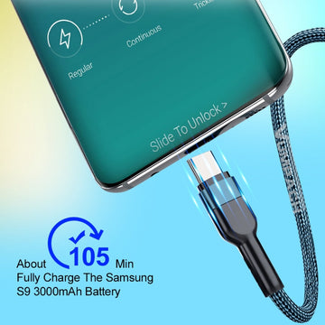 USB C Type Portable Universal Anti-bending Fast Charging Data Cord