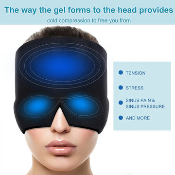 Cold Compress Migraine Headache Relief Hat for Tension Eyes