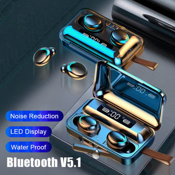 LED Battery Display Bluetooth Touch control 5.1 Wireless Headphones