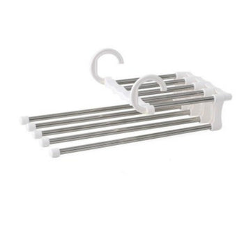 Retractable Folding Clothes Organizer Stainless Steel Pants Rack