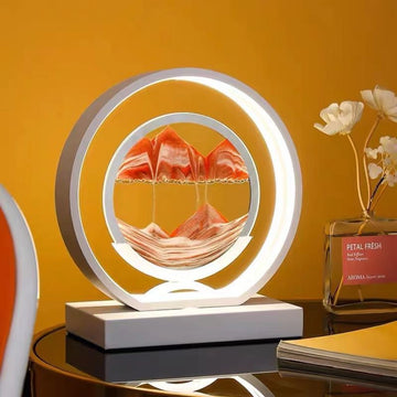 Quicksand 360° Rotating Hourglass 3D Moving Sand Art Table Lamp