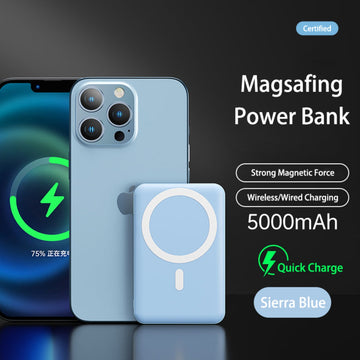 Induction Portable Mobile Phone Power Bank Magnetic Wireless Charger