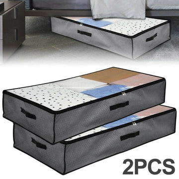 Breathable Under Bed Storage Organizer With Clear Cover for Foldable Clothes