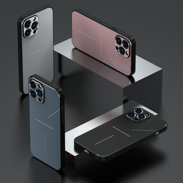 3-Line Style Metal TPU Shockproof Protective Hard Cover Case