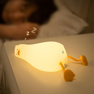 Creative Squid Shape Silicone USB Rechargeable Duck Night Lamp