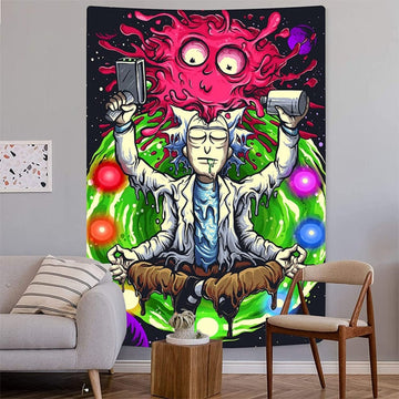 Aesthetic Funny Tarot Anime Hippie Tapestry Wall Hanging Art