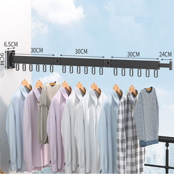 Wall Mount Retractable Space Save Aluminum Retractable Cloth Drying Rack