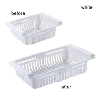 Retractable Classified Shelf Kitchen Fridge Drawer Organizer Storage Box