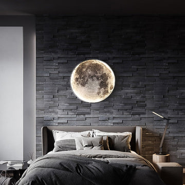 Decorate Lamp Aluminum Moon LED Bulb Wall Trichromatic Light