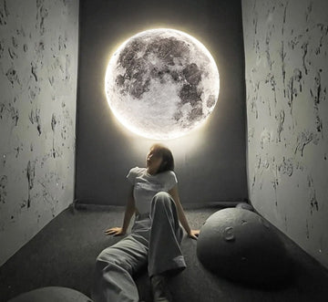 Decorate Lamp Aluminum Moon LED Bulb Wall Trichromatic Light