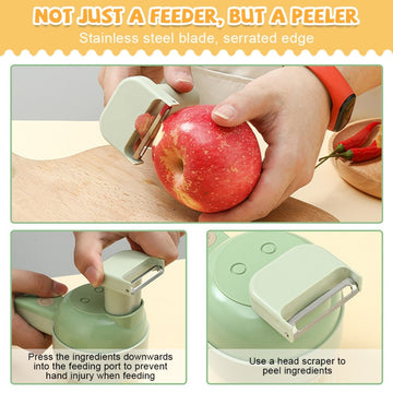 Multifunctional Electric Vegetable Cutter Slicer Garlic Mud Masher