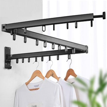 Wall Mount Retractable Space Save Aluminum Retractable Cloth Drying Rack