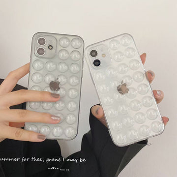 Transparent Bubble Phone Case For iPhone 12 11 Pro Max X XR XS Max 7 8 Plus