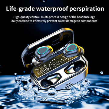 Waterproof ABS TWS Bluetooth 5.2 Earphones with Mic 3500mAh Charging Box