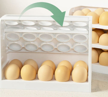 Layers Flip Egg Storage Box Container Kitchen Keeping Tray