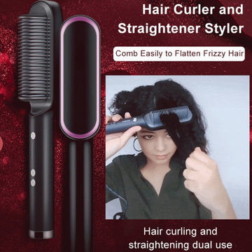 Negative Ion Comb Curly Hair Straightener Matte Comb