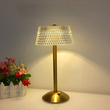 3 Color Dimmable Eye Protection Crystal Table Lamp For Bedroom Office Dormitory