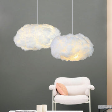 Floating Cloud Cotton Hanging Pendant Lamp LED Light Fixture