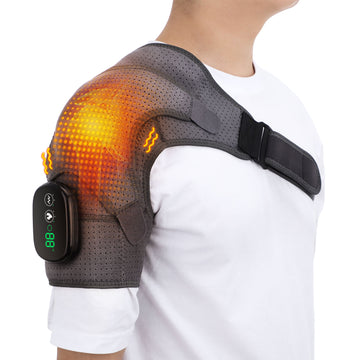 LED Display Electric Heated Vibrating Shoulder Rest Belt Strap Brace