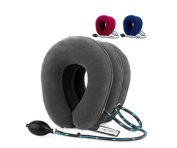 Inflatable Neck Traction Apparatus Device Soft Support Pillow