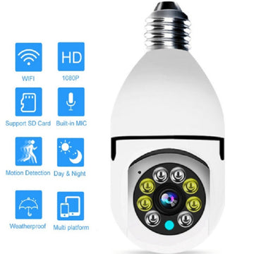 Remote Viewing Wireless 3MP 360 Rotate Auto Tracking Light PTZ Bulb Camera